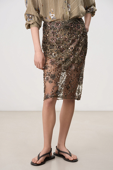 Юбка, расшитая бисером