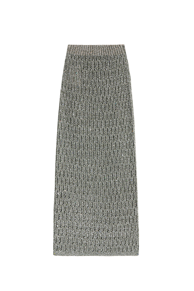 Ажурная юбка миди из хлопка