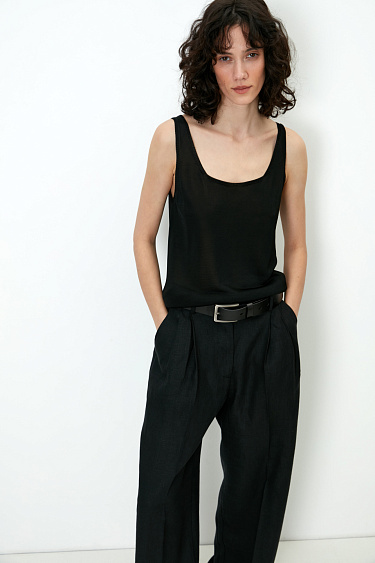 Цельновязаная майка из 100% вискозы