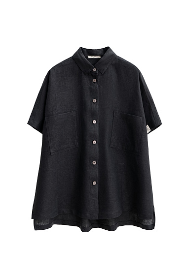 Рубашка из 100% льна без рукавов