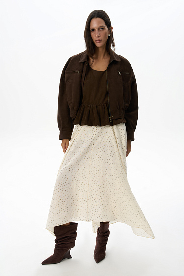 Юбка из тенсела в горох