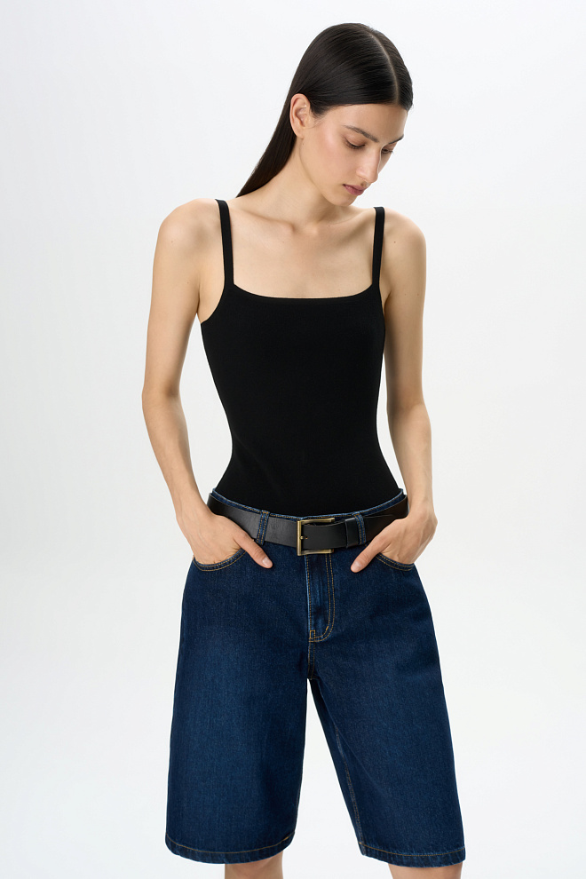 Джинсовые шорты-бермуды из 100% хлопка