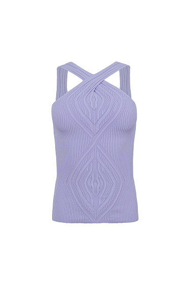 Трикотажный топ с перекрутом