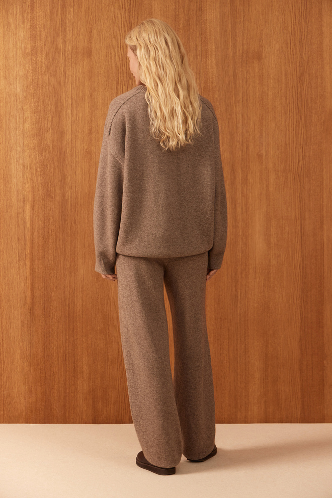 Брюки из шерсти яка и мериноса экстрафайн