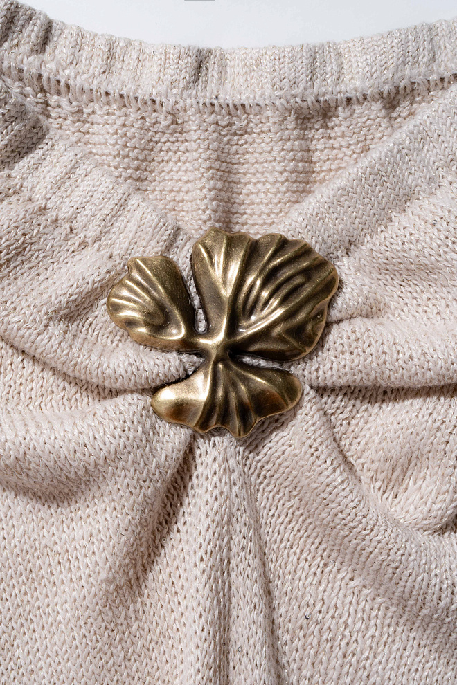 Юбка изо льна с люрексом