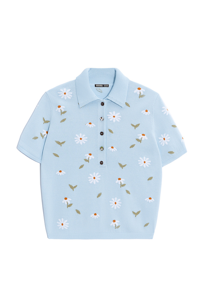 Поло с ромашками