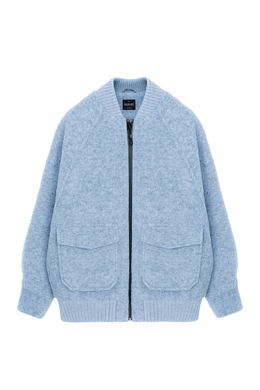Бомбер из шерсти на молнии