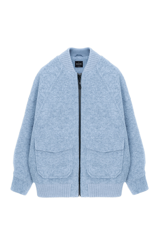 Бомбер из шерсти на молнии