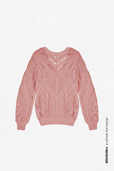 Ажурный джемпер из хлопка