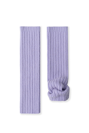 сиреневый Трикотажные гетры из шерсти и мохера. Изделие выполнено в рубчик.