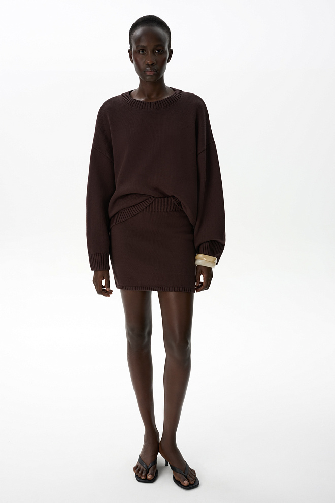 Юбка мини из 100% хлопка