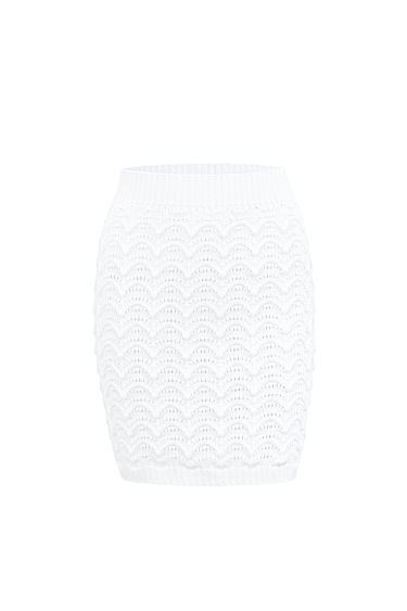 Юбка мини из хлопка с волнистым узором