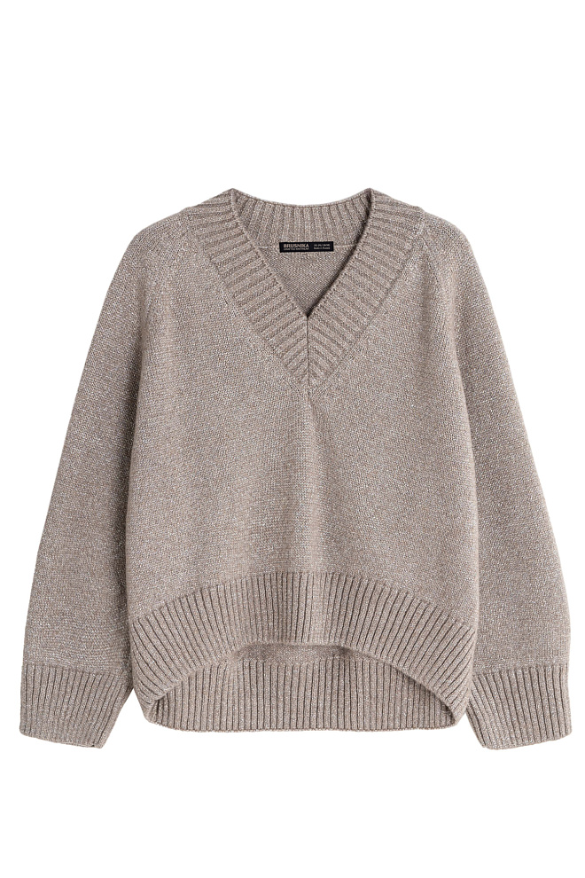 Джемпер из шерсти мериноса с люрексом