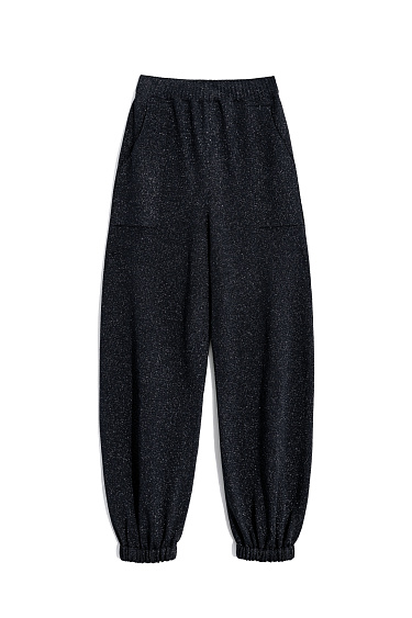 Трикотажные брюки-джоггеры с люрексом
