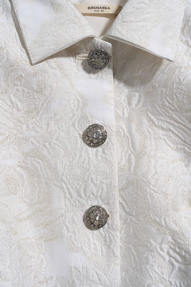 Жакет из жаккарда с баской