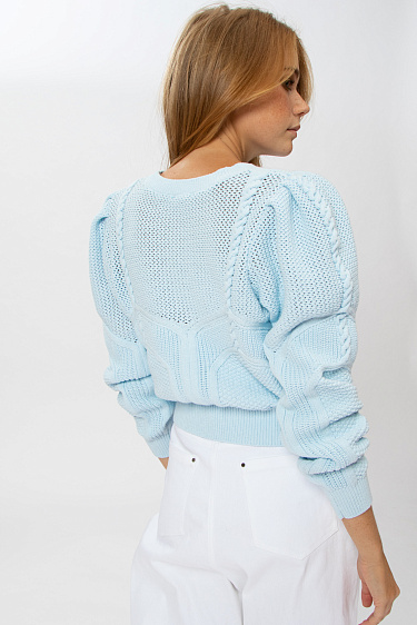 Ажурный джемпер из хлопка