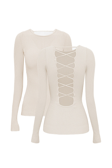 Облегающий топ со шнуровкой на спине