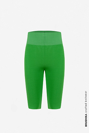 зеленый Однотонные велосипедки из вискозы