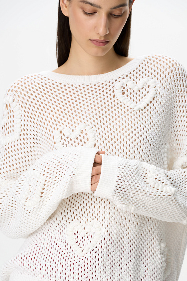 Хлопковый джемпер с объемными деталями