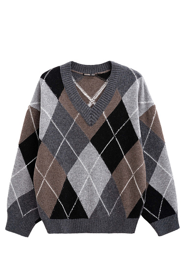 Джемпер из кашемира с узором аргайл