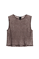Прозрачный топ с пайетками, S