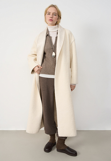 Двустороннее пальто-дубленка