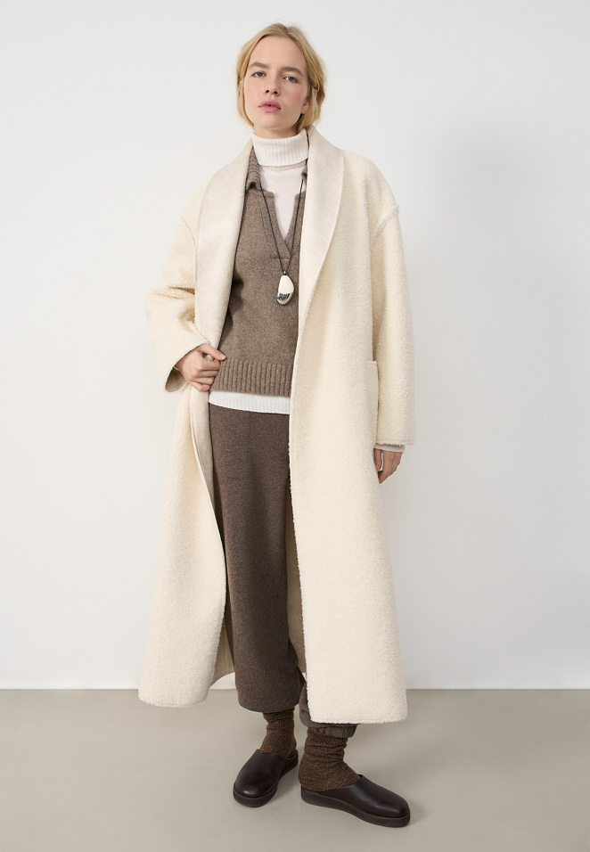 Двустороннее пальто-дубленка