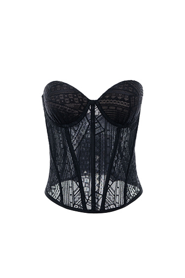 Корсет из прозрачного кружева