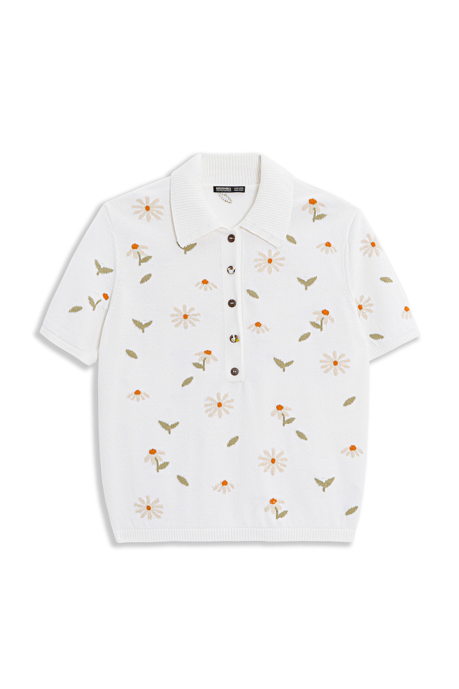 Поло с ромашками
