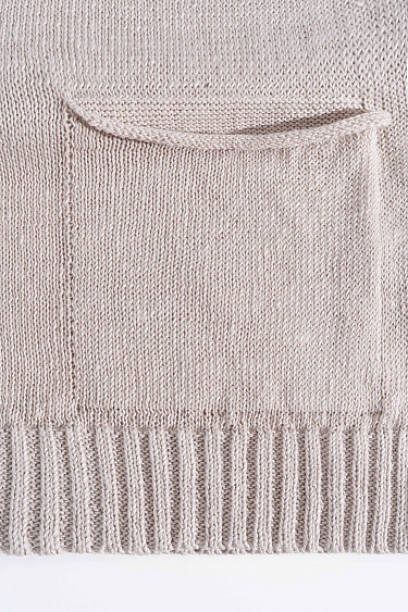 Трикотажный кардиган из 100% льна