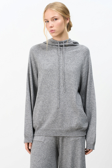 Трикотажное худи из кашемира и шерсти 