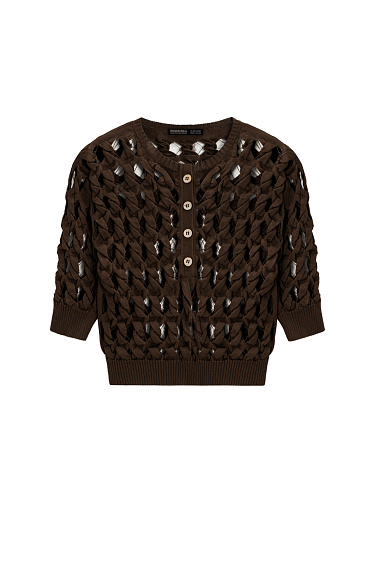 Топ с крупным ажурным переплетением