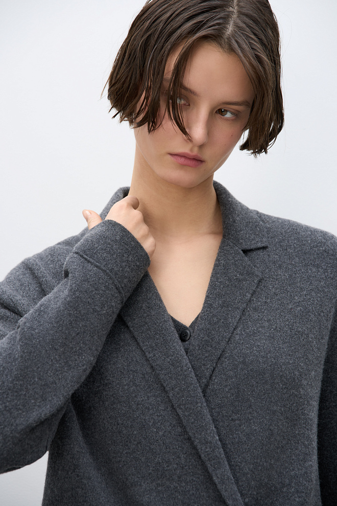 Трикотажный жакет с добавлением кашемира