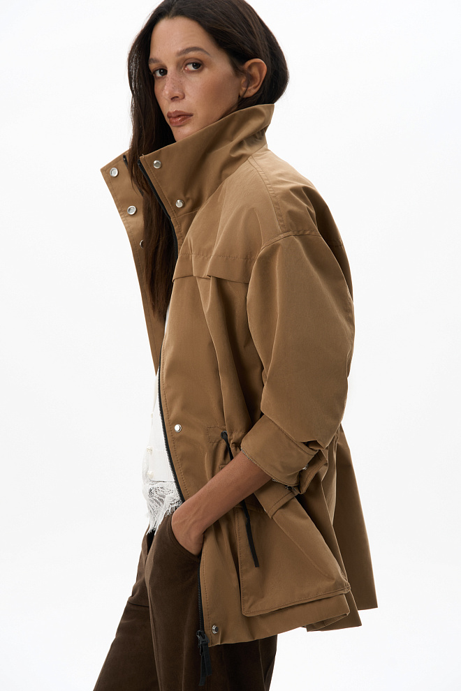 Парка из плащевой ткани