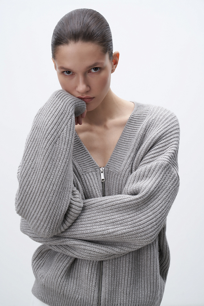 Бомбер из шерсти альпака