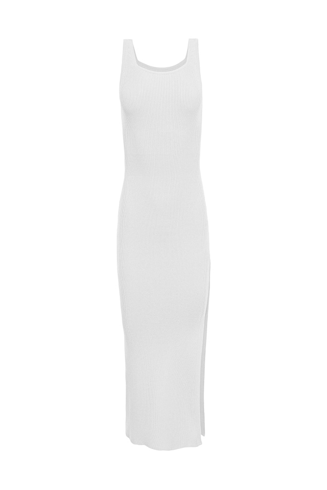 Платье миди с разрезом сбоку