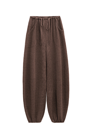 Брюки-алладины из 100% льна