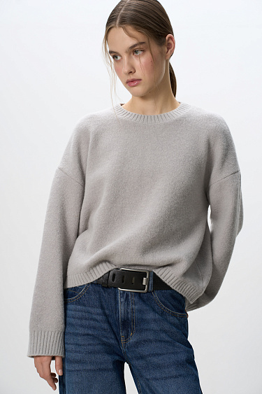 Трикотажный джемпер из шерсти с добавлением мохера