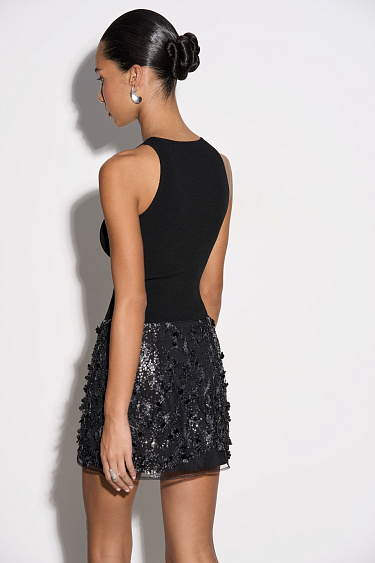 Юбка мини с цветочным орнаментом