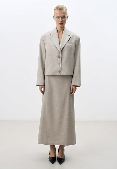 Укороченный жакет из шерсти