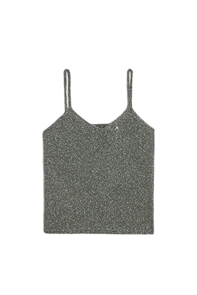 Топ с голографическими пайетками 