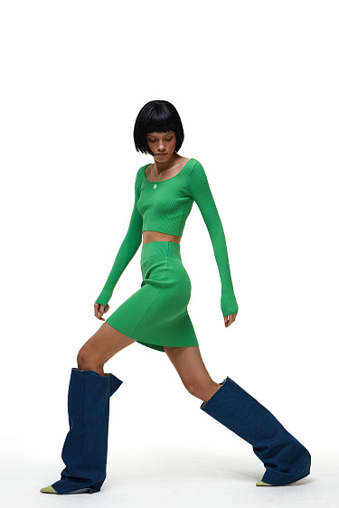 Юбка мини из вискозы