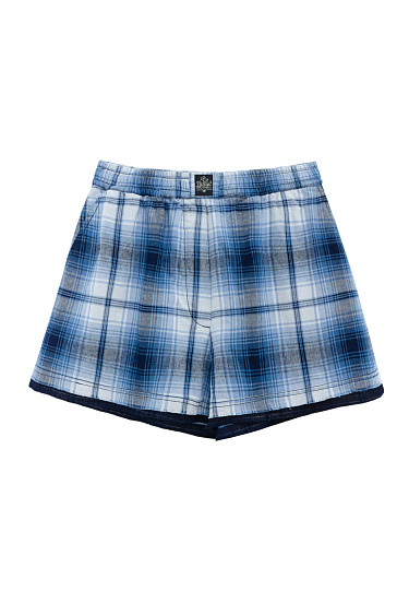 Шорты в клетку из 100% хлопка