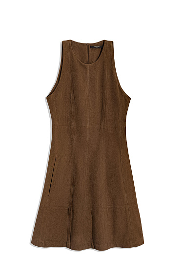 Платье мини под замшу