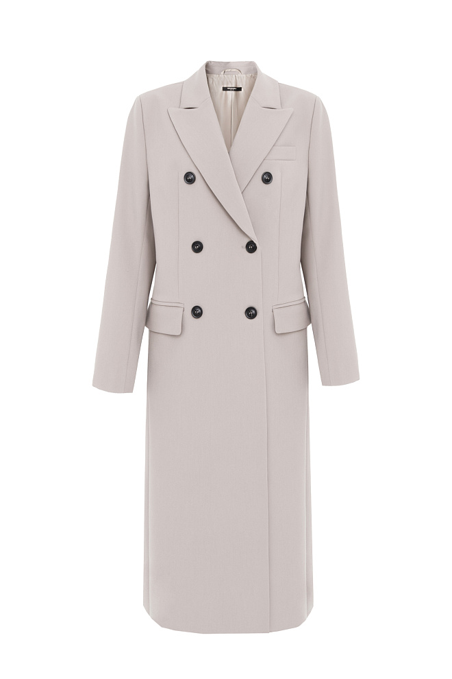 Пальто двубортное облегченное