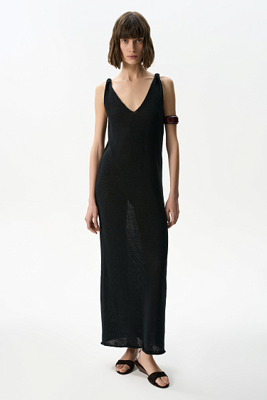 Сарафан с перекрученными бретелями из 100%