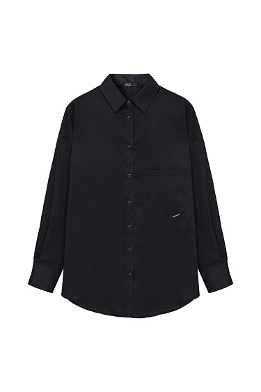 Рубашка oversize с накладным карманом