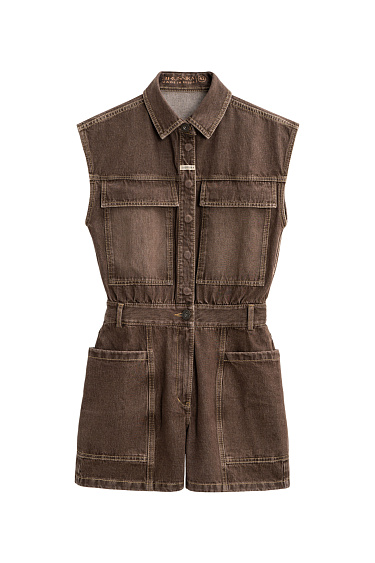 Джинсовый комбинезон с большими карманами