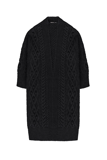 Длинный трикотажный кардиган