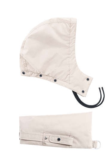 Двусторонний пуховик с дополнительным воротником